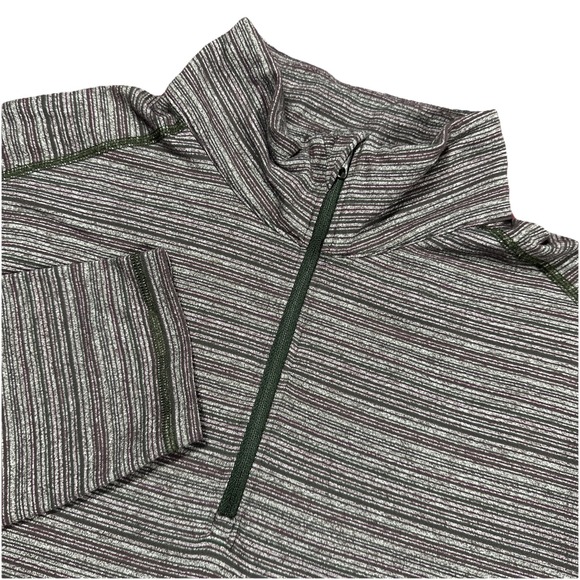 lululemon athletica Other - Lululemon Mens Long Sleeve Quarter Zip Athletic Shirt Multi Striped Size Large